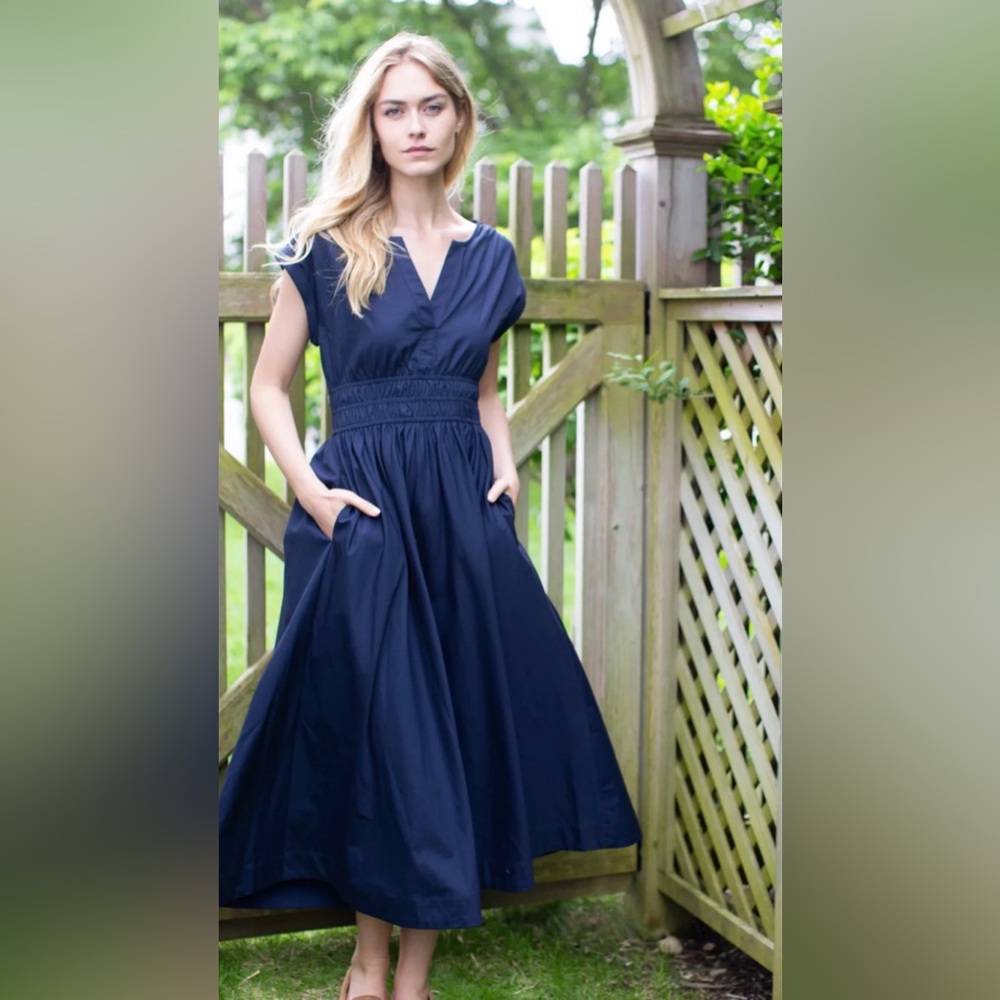 Marea by Liz Joy Clara Dress In Navy XS NWT